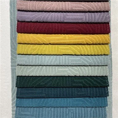 Kain Tekstil Rumah Sofa Jacquard Dicelup Poliester
